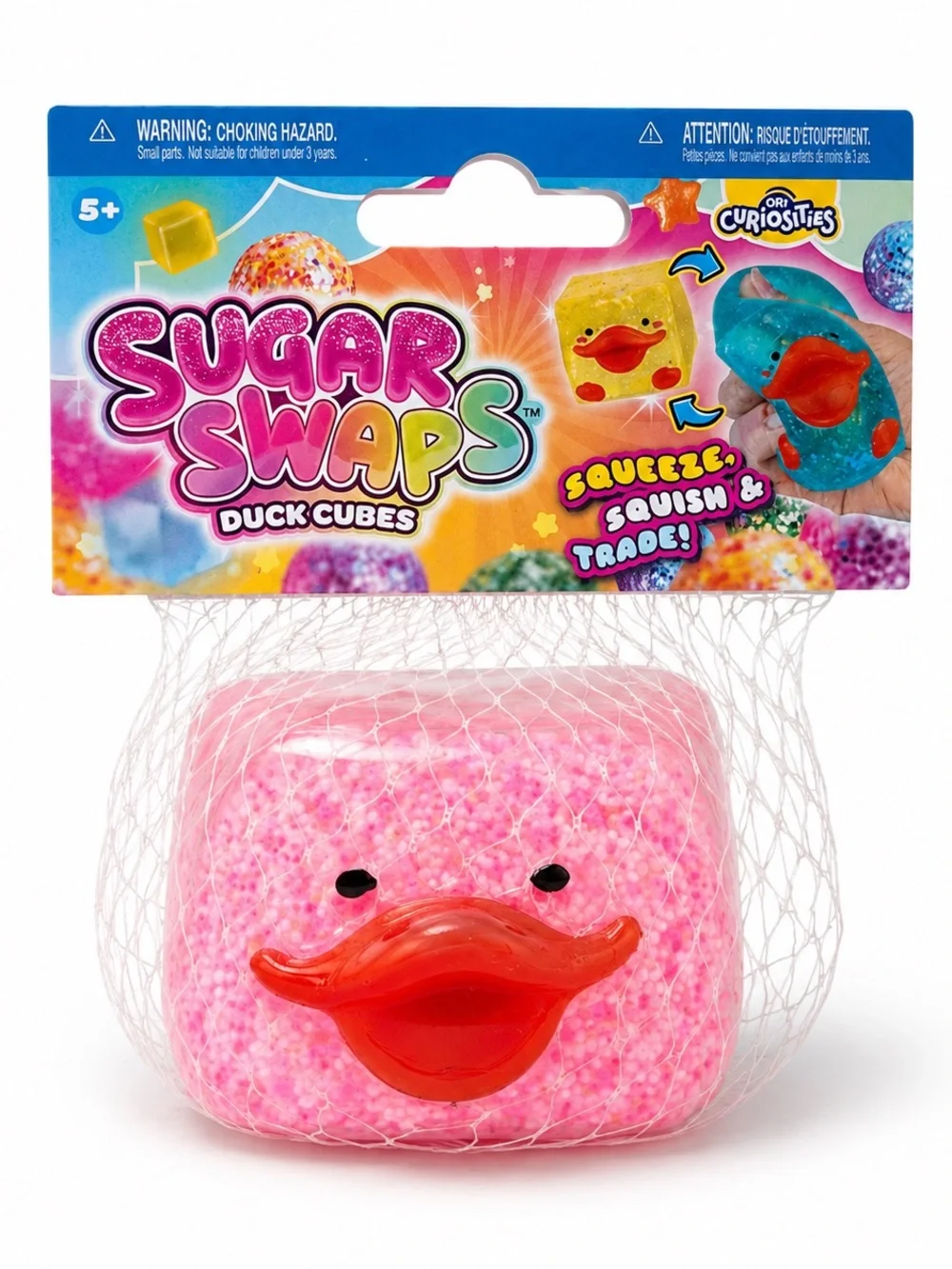 Sugar Swaps Pink Duck Cube Squeeze Toy